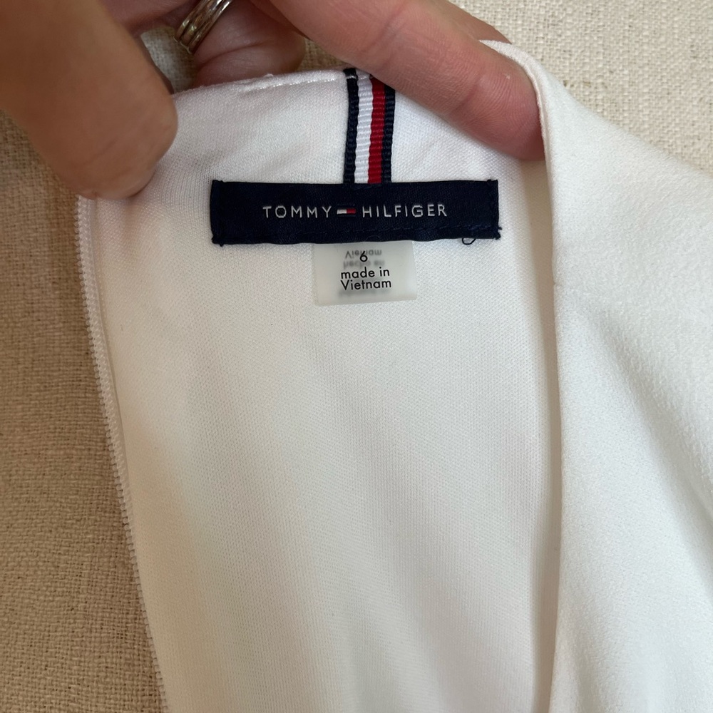 Tommy Hilfiger White Sheath Dress Size 6 - Picture 8 of 10